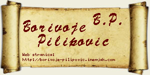 Borivoje Pilipović vizit kartica